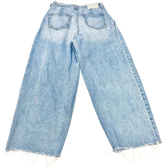 Mother Double Prep Fun Dip Flood Fray Nothing Else Like It Denim Jeans Size 24 - Picture 3 of 12